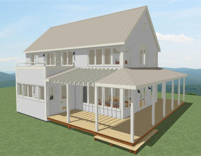 Modernist Greek Revival Cottage